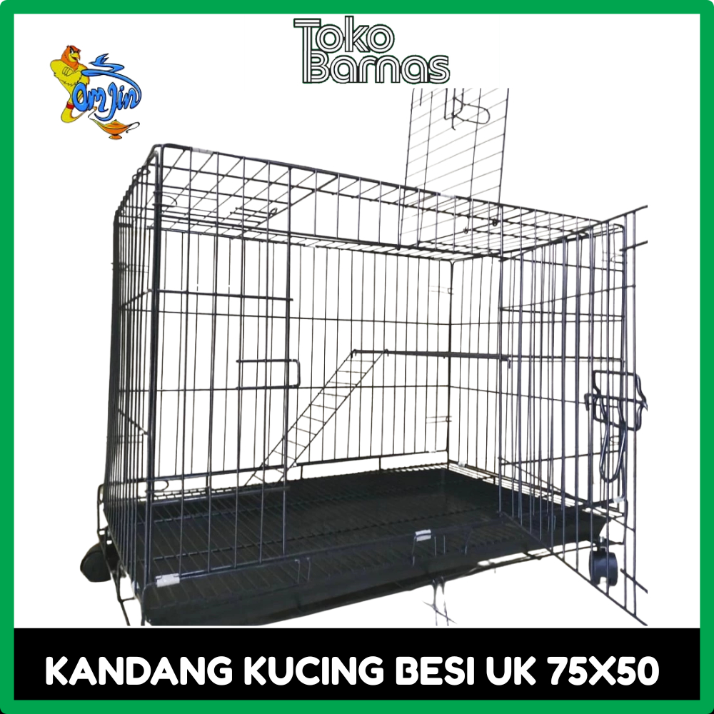 Kandang Kucing 75 cm x 50 cm merek OMJIN - KIRIM LANGSUNG OJOL