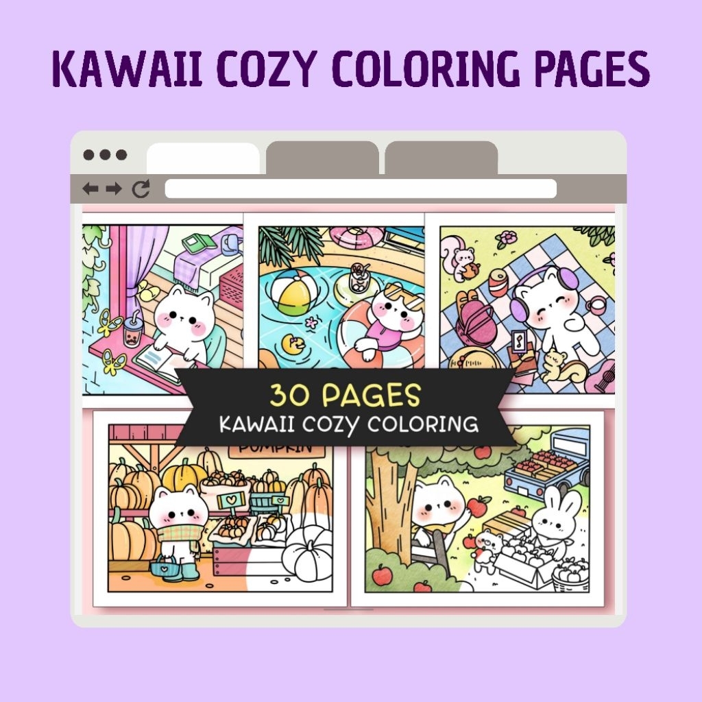 

30 Halaman Digital Coloring Pages Dewasa & Anak | PDF Bisa Dicetak | Me Time Tanpa Batas