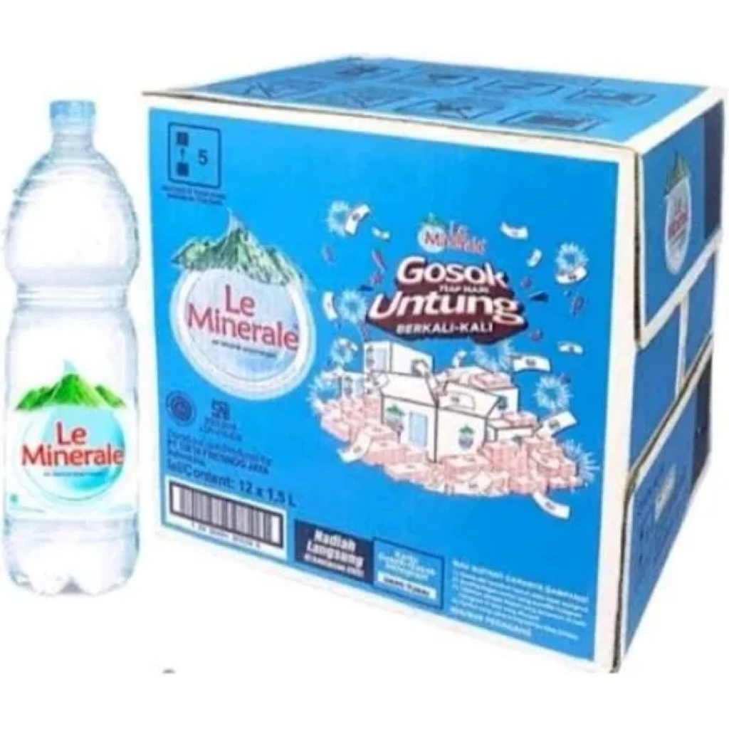 

le minerale 1.5L dus isi 12 botol