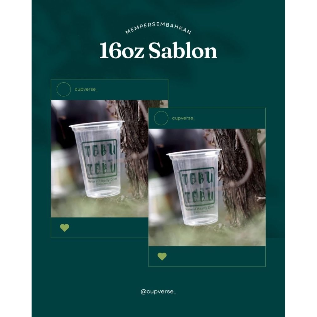 gelas CUP plastik 16 Oz