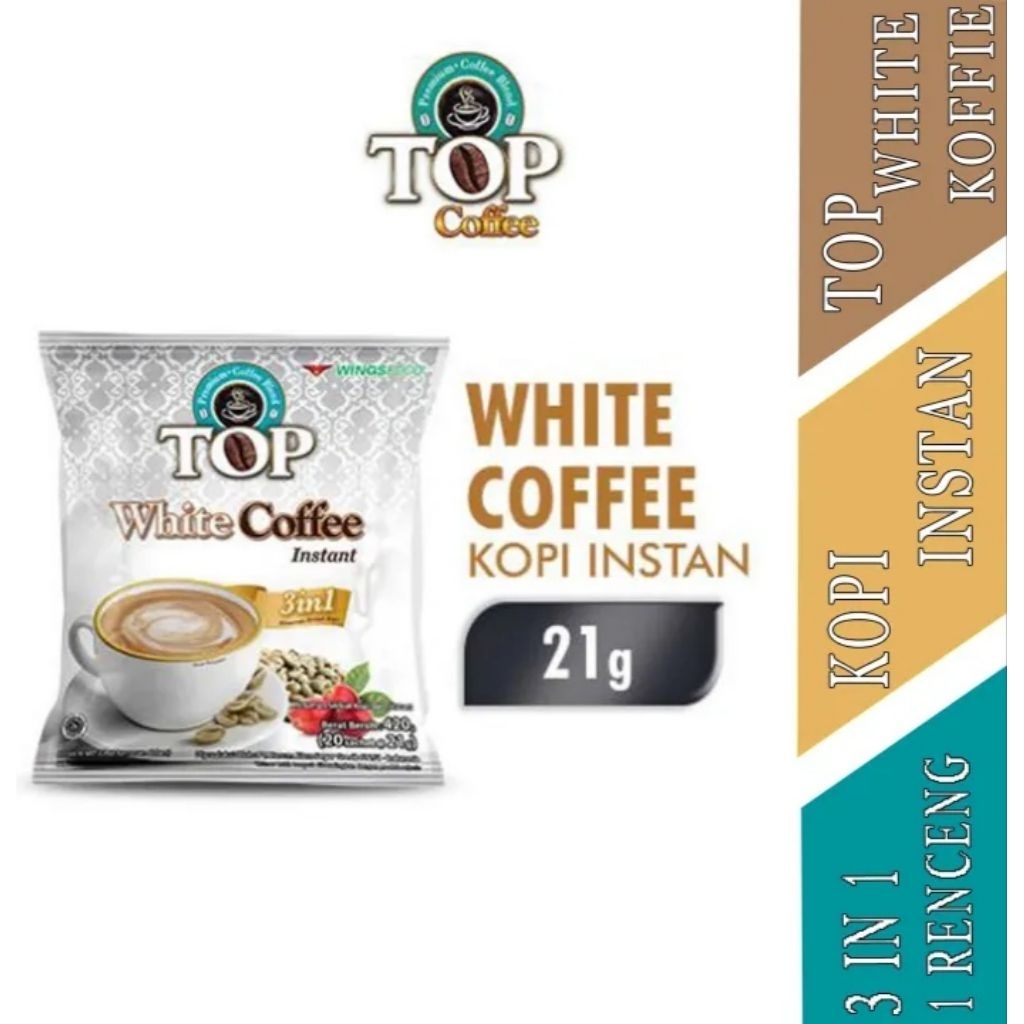 

Top White Coffee 1 Renteng isi 12 Sachet