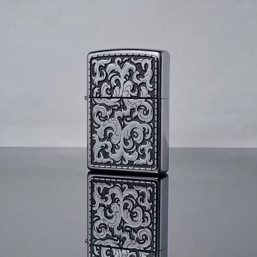 ZIPPO MRLBORO SCROLL SILVER STORM OFFICIAL LICENSED PRODUCT PROMO USA MARKETTAHUN 2003