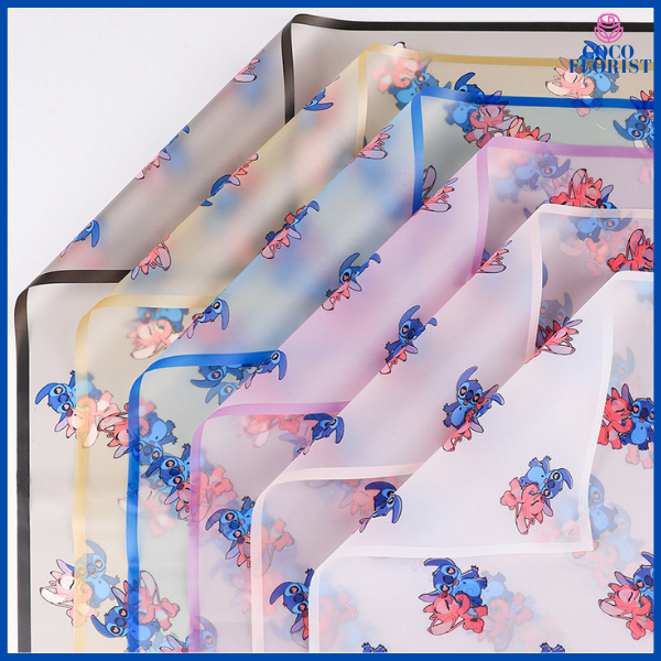 

PACK 20 Kertas Bunga Buket Transparan Frame Stitch List Gold Flower Wrapping Paper Frame Cellophane KB80