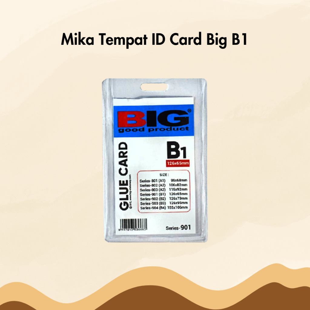 

Tempat ID Card BIG Ukuran B1 1 Pack Isi 20 Keplek Mika Plastik Glue Card Holder