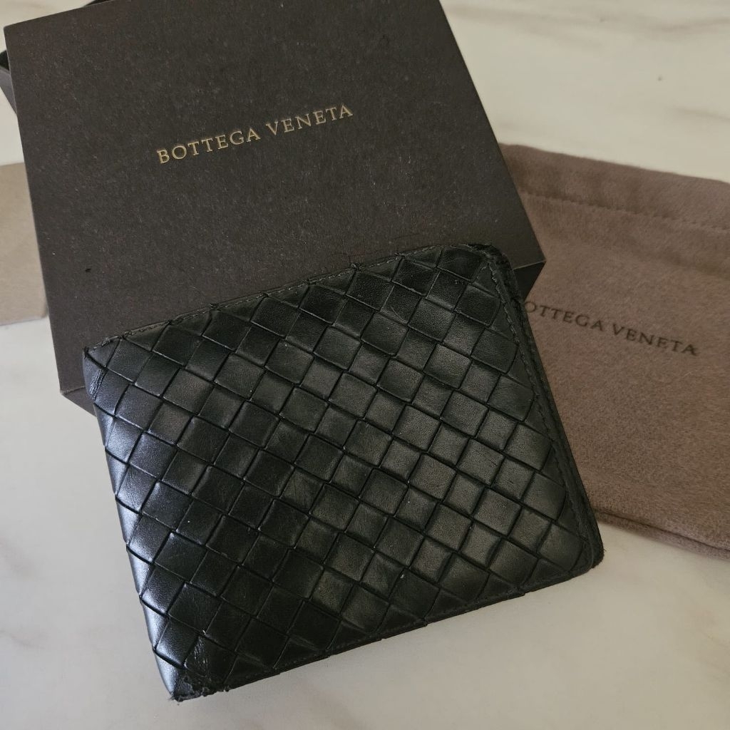 bottega veneta wallet bifold black