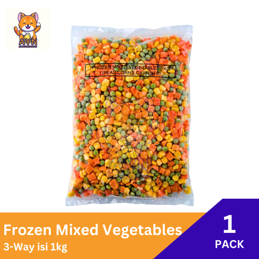 

Mix Vegetable 3 Way Premium Quality Frozen [ 1 kg ]