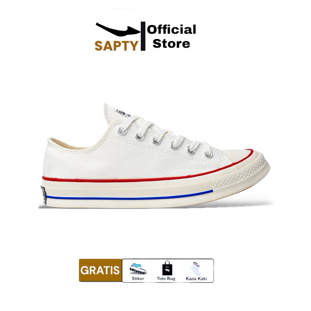 SAPTY -  Robust Parcment Low Cut Canvas Sneakers Casual Sepatu Pria Wanita Anti Slip 37-43