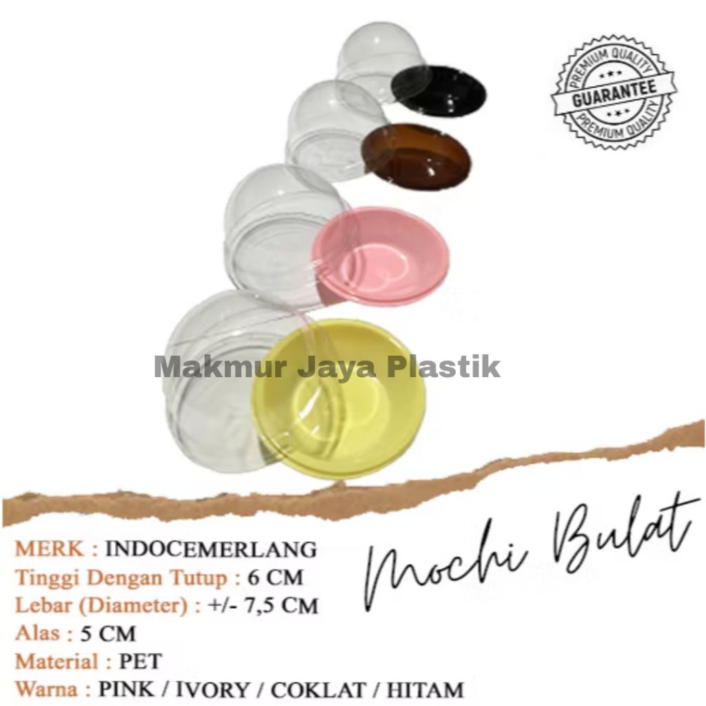 (50 pcs) Mika Mochi Bulat/Mika Puding Mini Bulat/Mika Mooncake Mooncrispy Kue Bulan Mochi Ichigo Dai