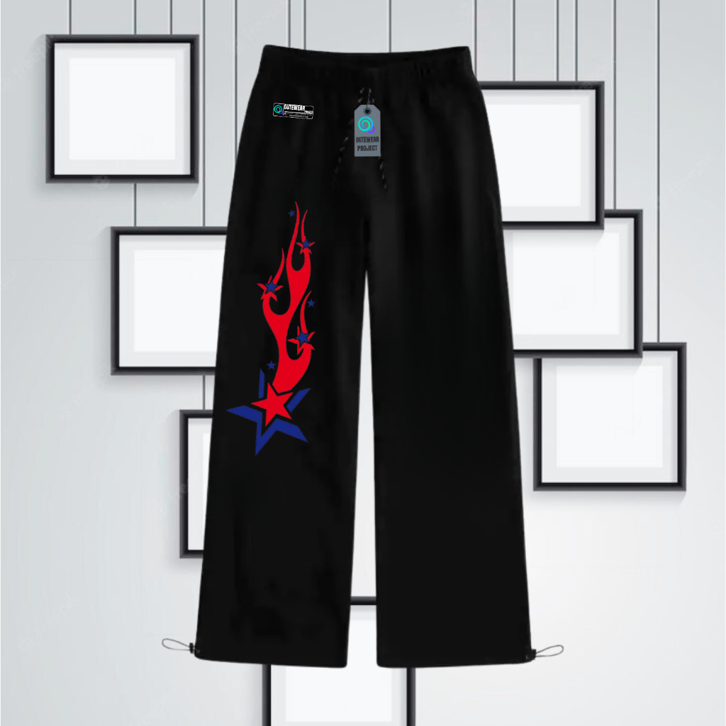 Celana Baggy Pants Pria Wanita Oversize Celana Kulot Bahan Fleece Cowok Cewek Kekinian Terbaru - Cel