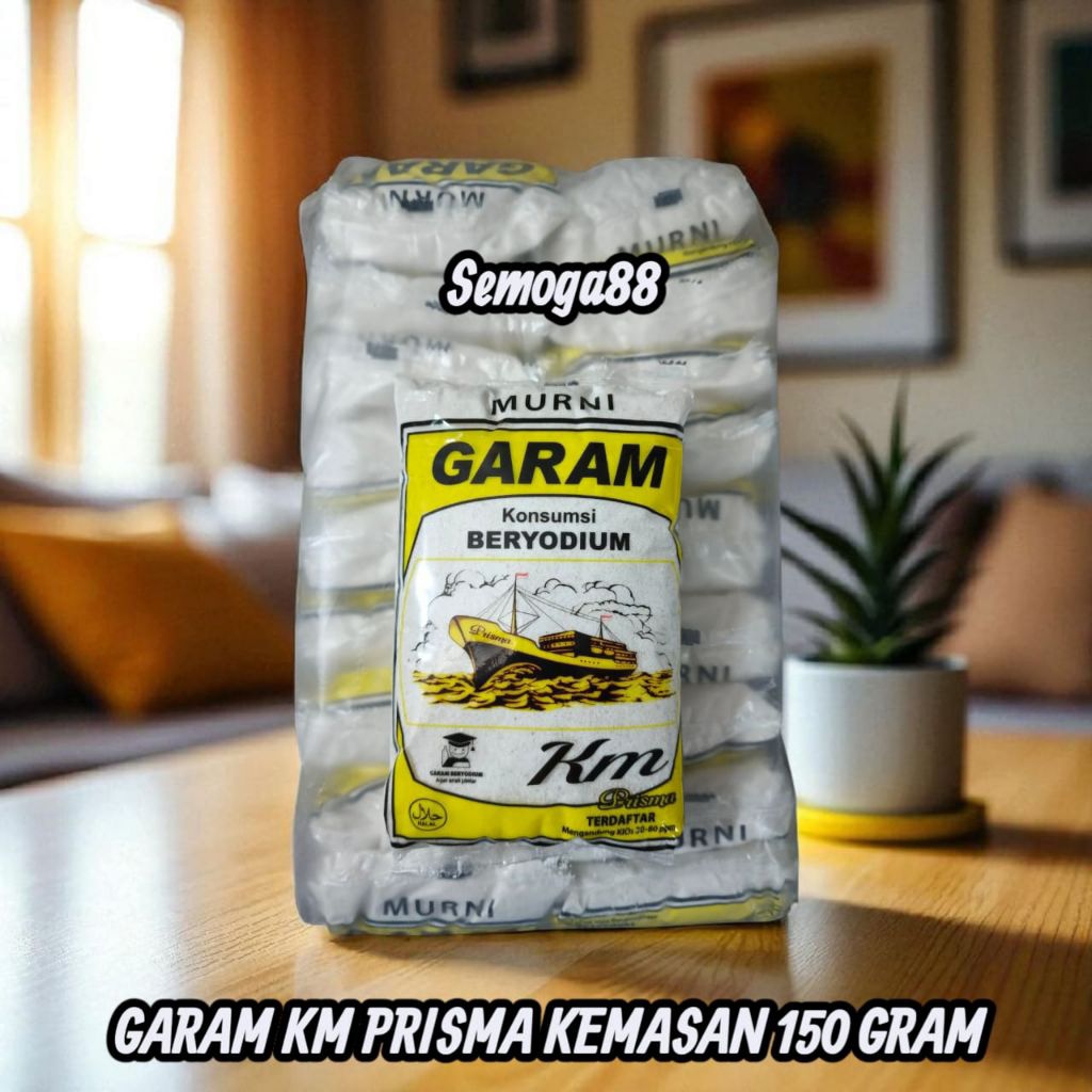 

10 PCS GARAM DAPUR CAP KM PRISMA KEMASAN 150 GRAM / GARAM BERYODIUM / GARAM / GAREM
