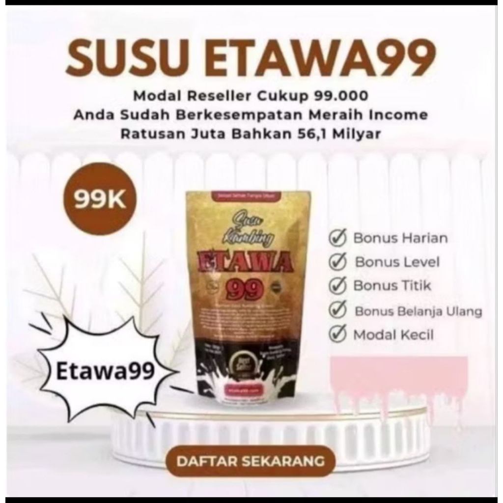 

SUSU KAMBING ETAWA 99 PLUS GULA AREN 100% ORIGINAL ASLI