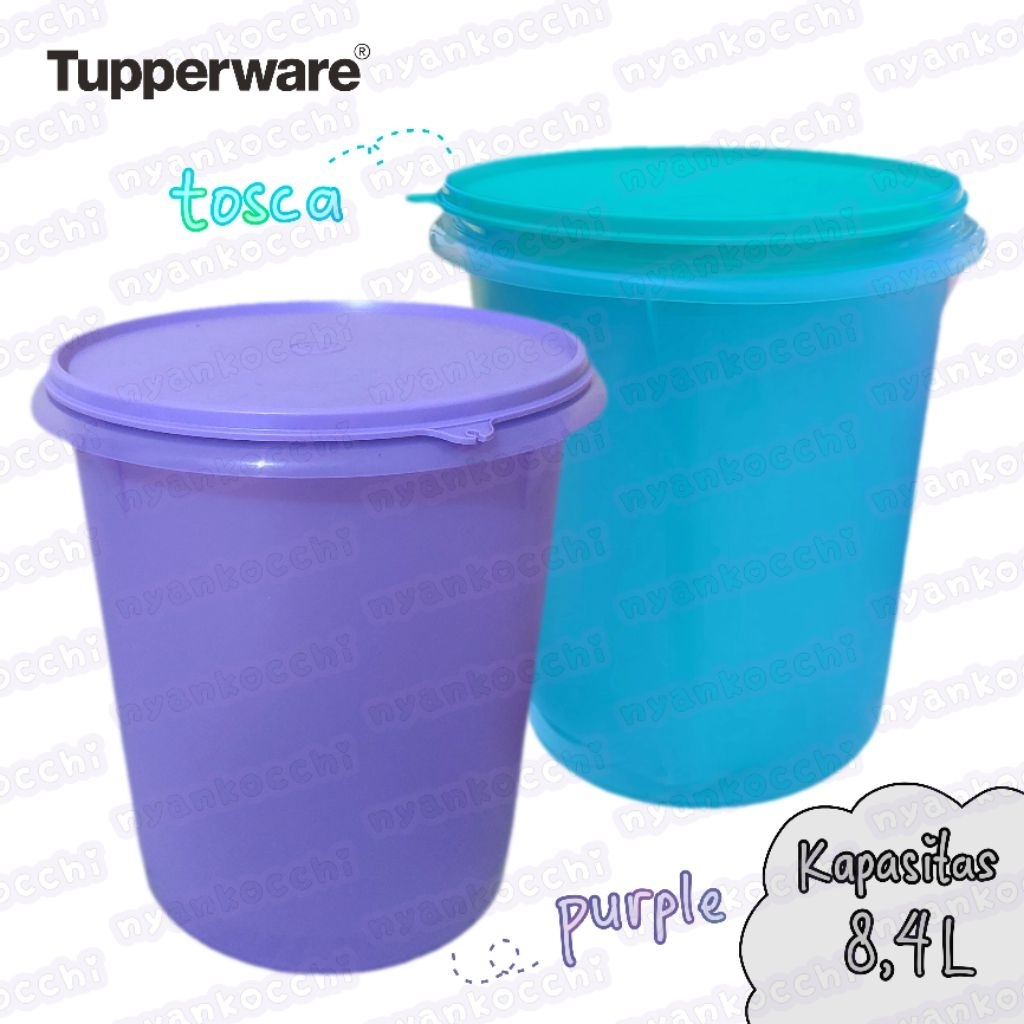 Tupperware Giant Canister Tosca & Purple 8,4L Toples