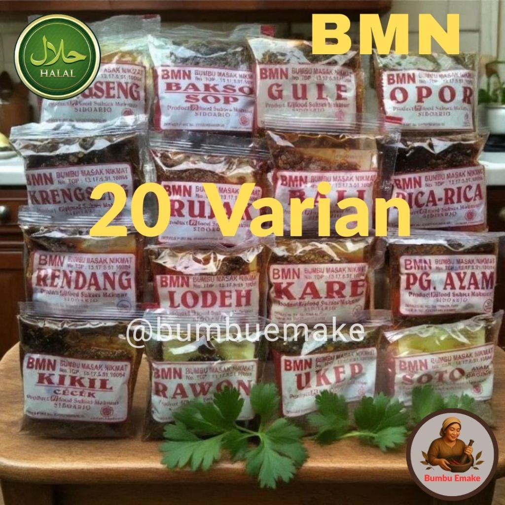 

{ BMN } 20 VARIAN BUMBU / Bumbu Masak Nikmat / Bumbu Masak Instan