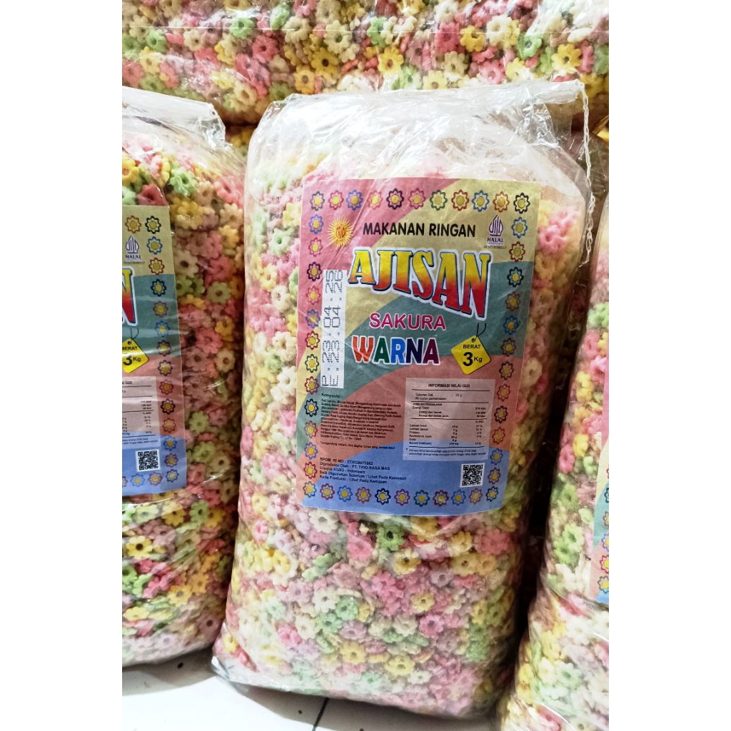 

Snack Cemilan Riry Sakura Ajisan Renyah gurih Empuk 1kg
