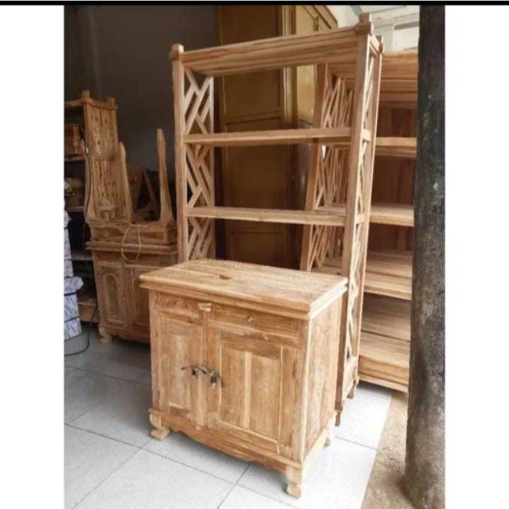 Lemari bufet tv minimalsi full kayu jati asli