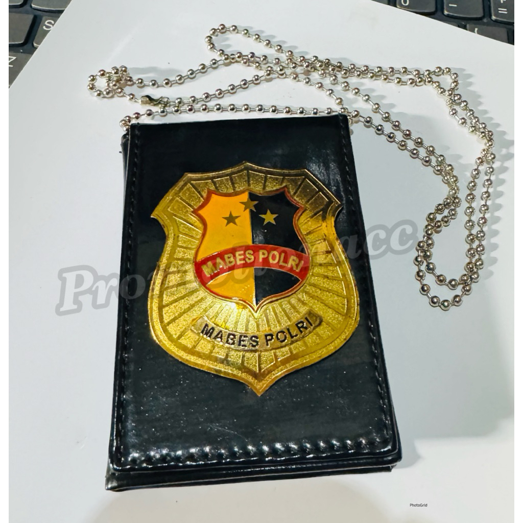 Dompet KTA Mabes Polri / Dompet Kalung Lencana MABES POLRI / Dompet Kartu ID Card Name Tag Kulit PRE