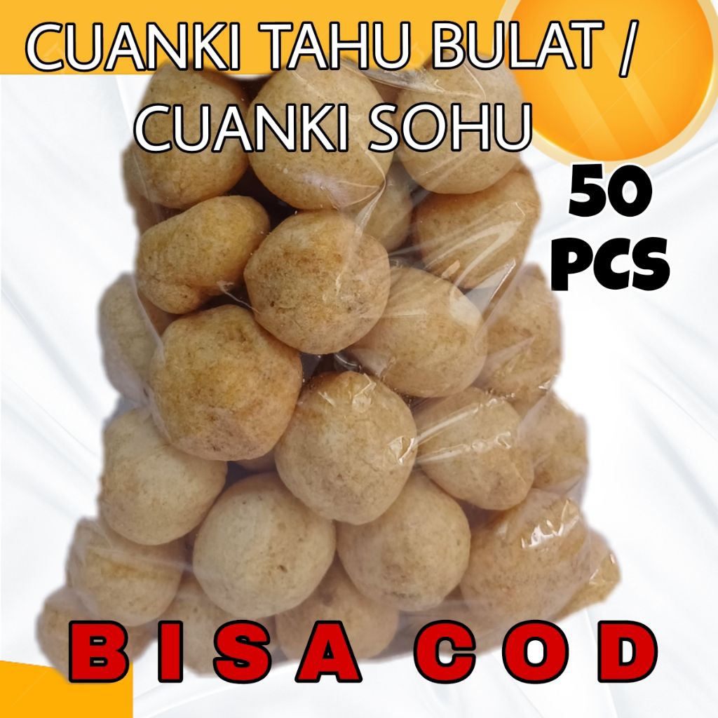 

ISI 50 PCS CUANKI TAHU BULAT KERING / CUANKI SOHU BULAT ISI 50 PCS