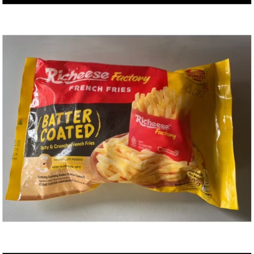 

kentang Richeese batter coated 450 gram