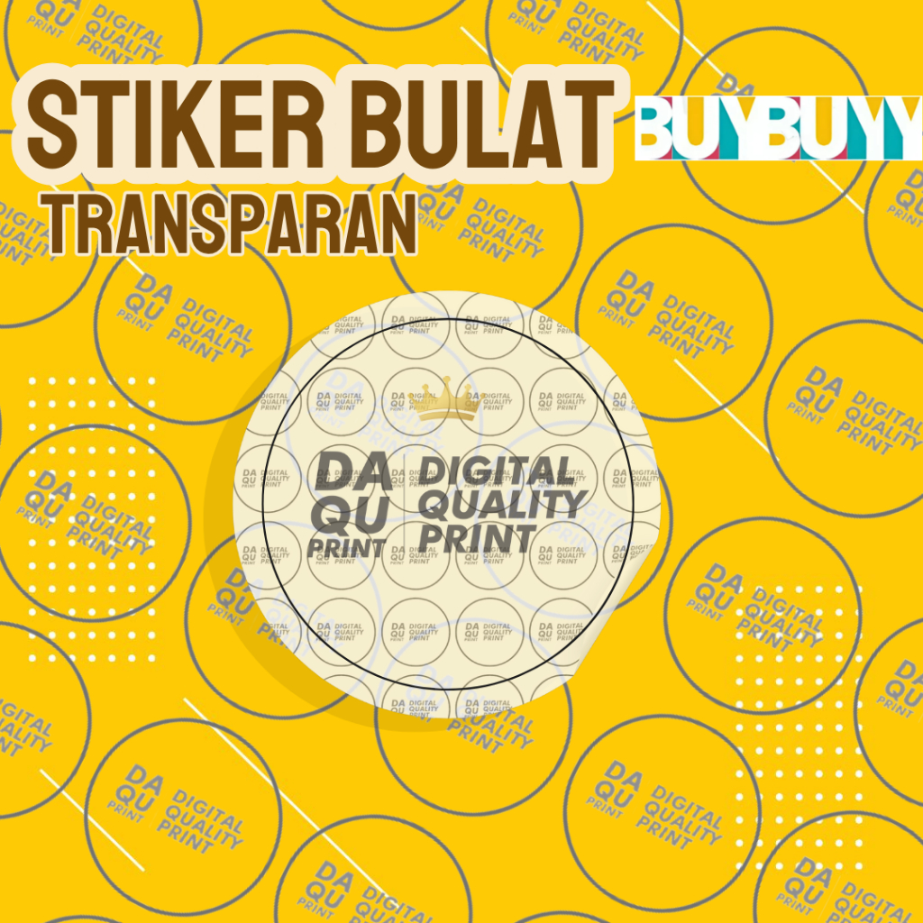 

Stiker Label Transparan Cup Minuman - Bulat