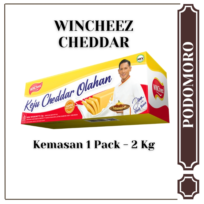 

WinCheez Keju Cheddar 2 Kg - 1 Pack isi 2 Kg - Keju Cheddar Olahan