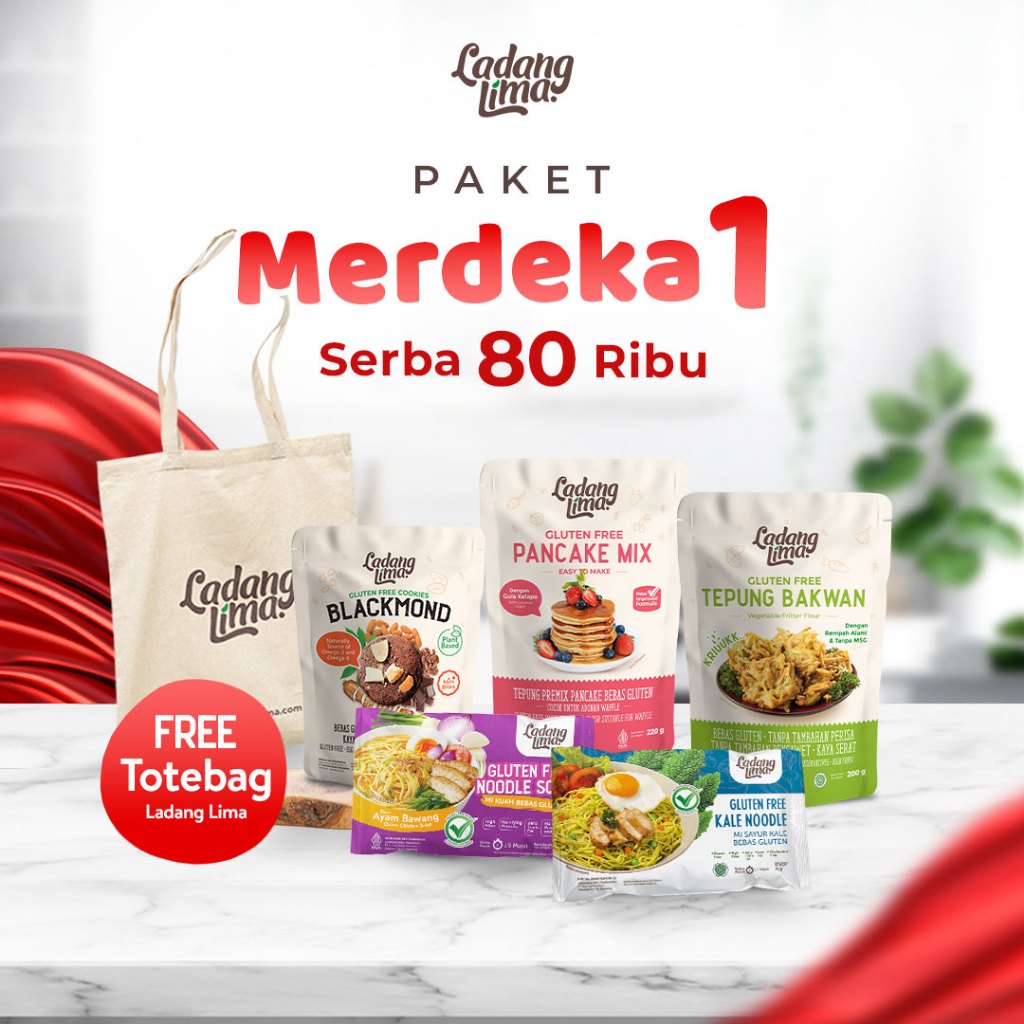

PAKET MERDEKA 1 | Serba 80 Ribu - Cookies Tepung Mie Gluten Free - Ladang Lima