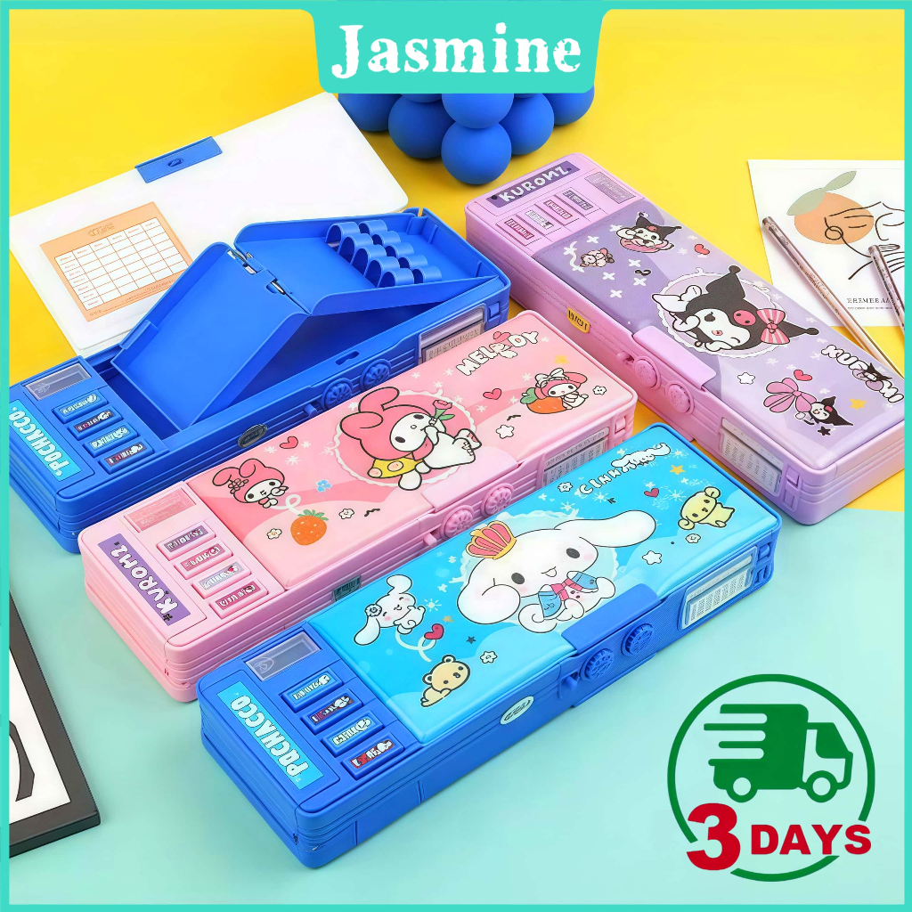 

【Ready】KOTAK PENSIL/Bahan Tahan Air Kuromi Tempat Pensil Password /Multifungsi Lapis Ganda Berkapasitas Besar Lucu- Termasuk Rautan Pensil Kotak Alat Tulis