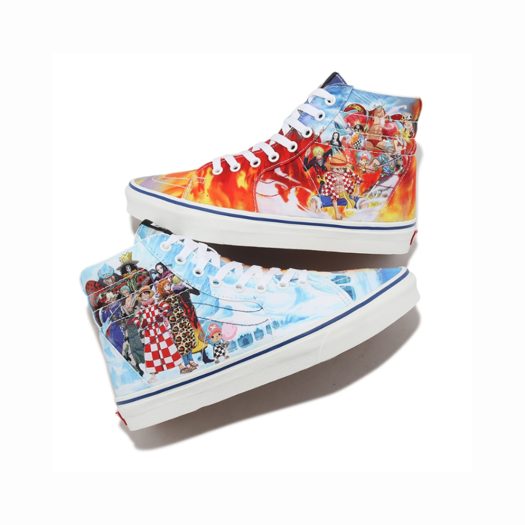 Sepatu Skate Vans X One Piece SK8 Hi Punk Hazard Multi BNIB Resmi