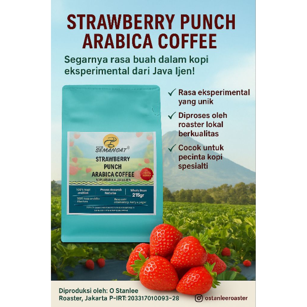 

Kopi Arabika Natural Strawberry Punch