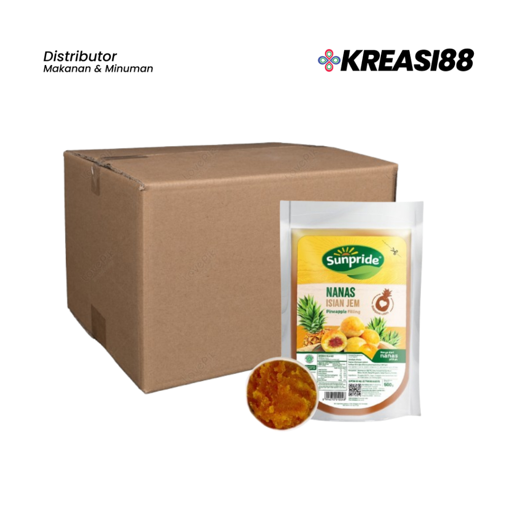 

[1 KARTON ISI 20] Selai Nanas Isian Nastar - Sunpride Filling Pinnaple 500gr