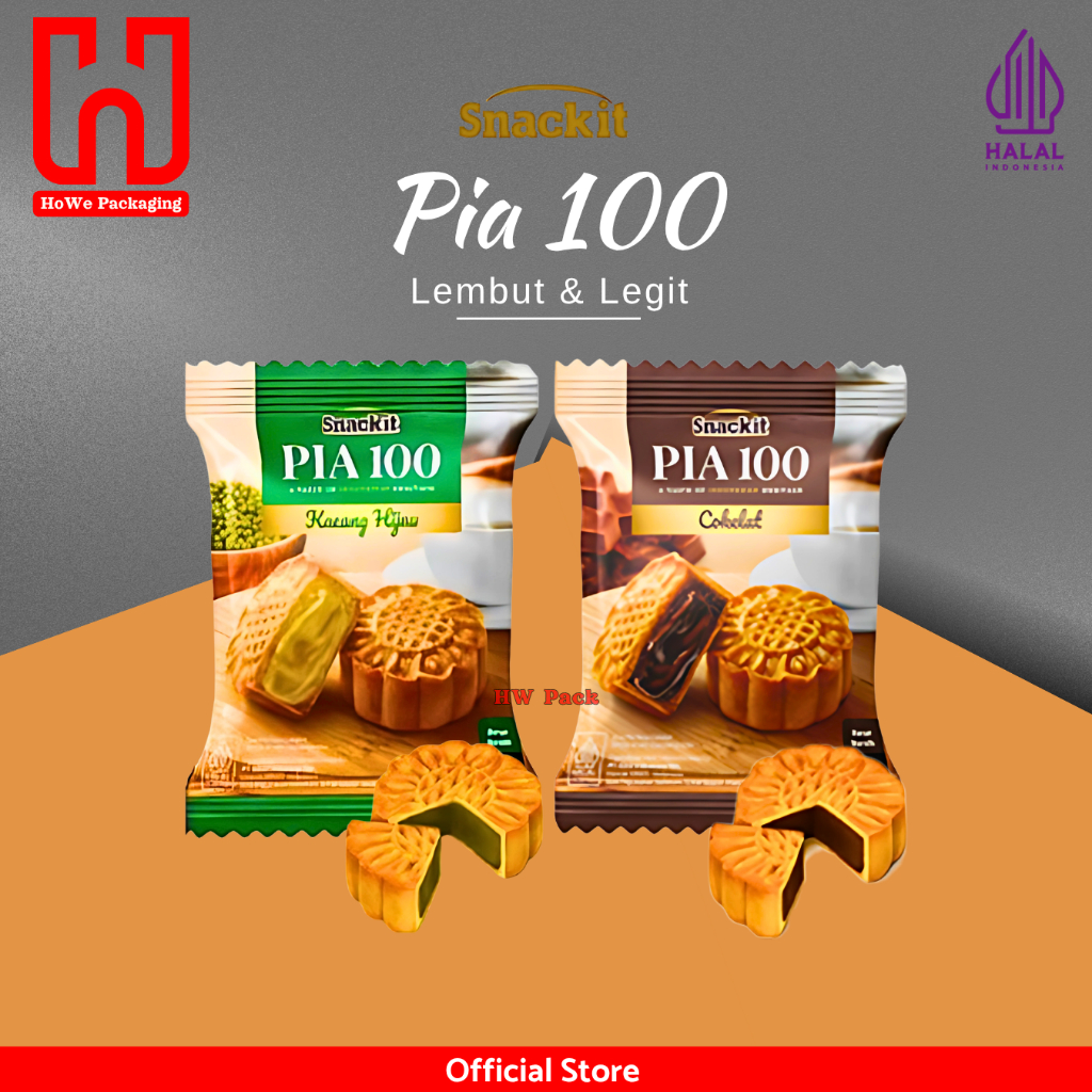 

Snackit Pia 100 Sachet Camilan Tradisional Lembut & Legit Original Khas Indonesia