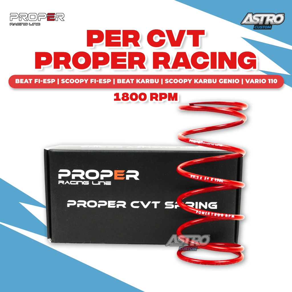 Per CVT 1800 RPM Proper Beat Fi Esp Scoopy Esp Vario 110 Genio Beat Deluxe Karbu Spring CVT Racing