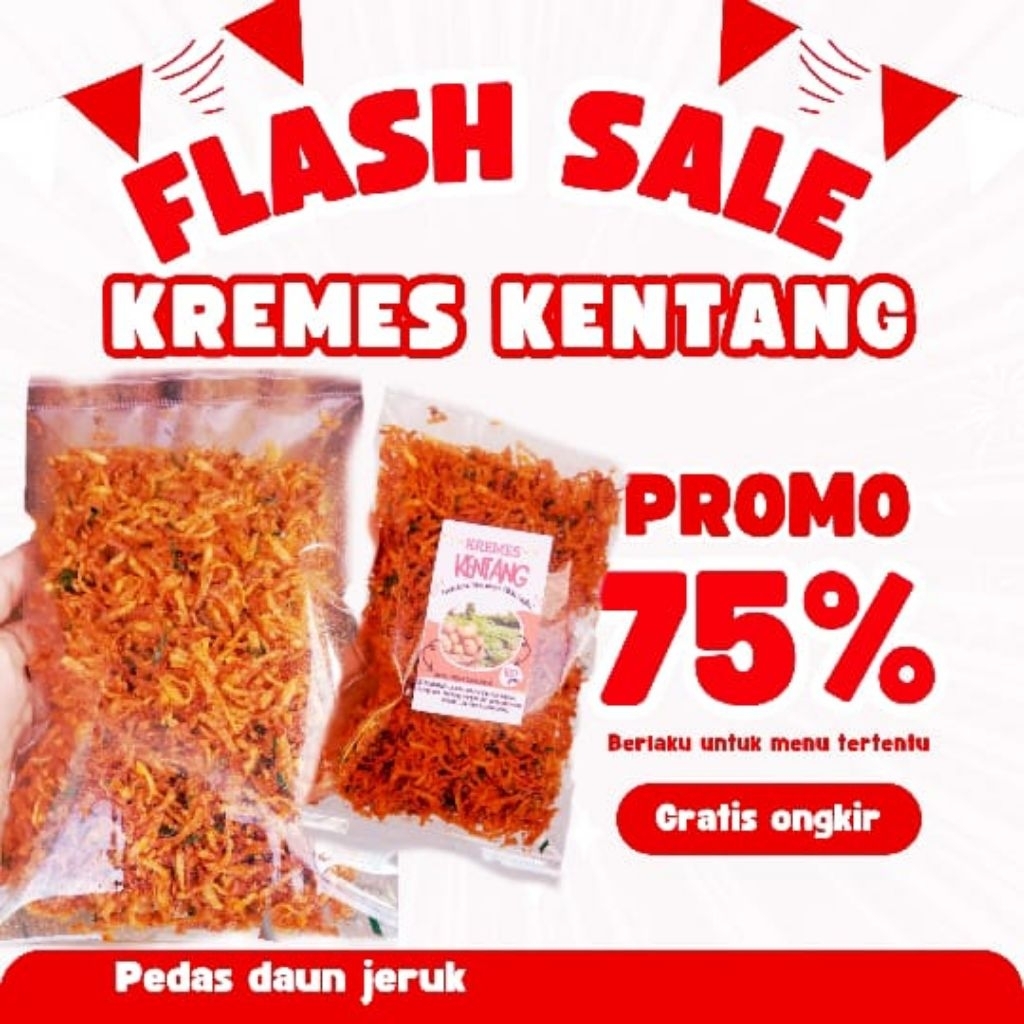 

KREMES KENTANG PEDAS DAUN JERUK 100 grm kremes Crispy / Kremes asli kentang / Kremesan Terlaris / kremes kentang / kremes premium