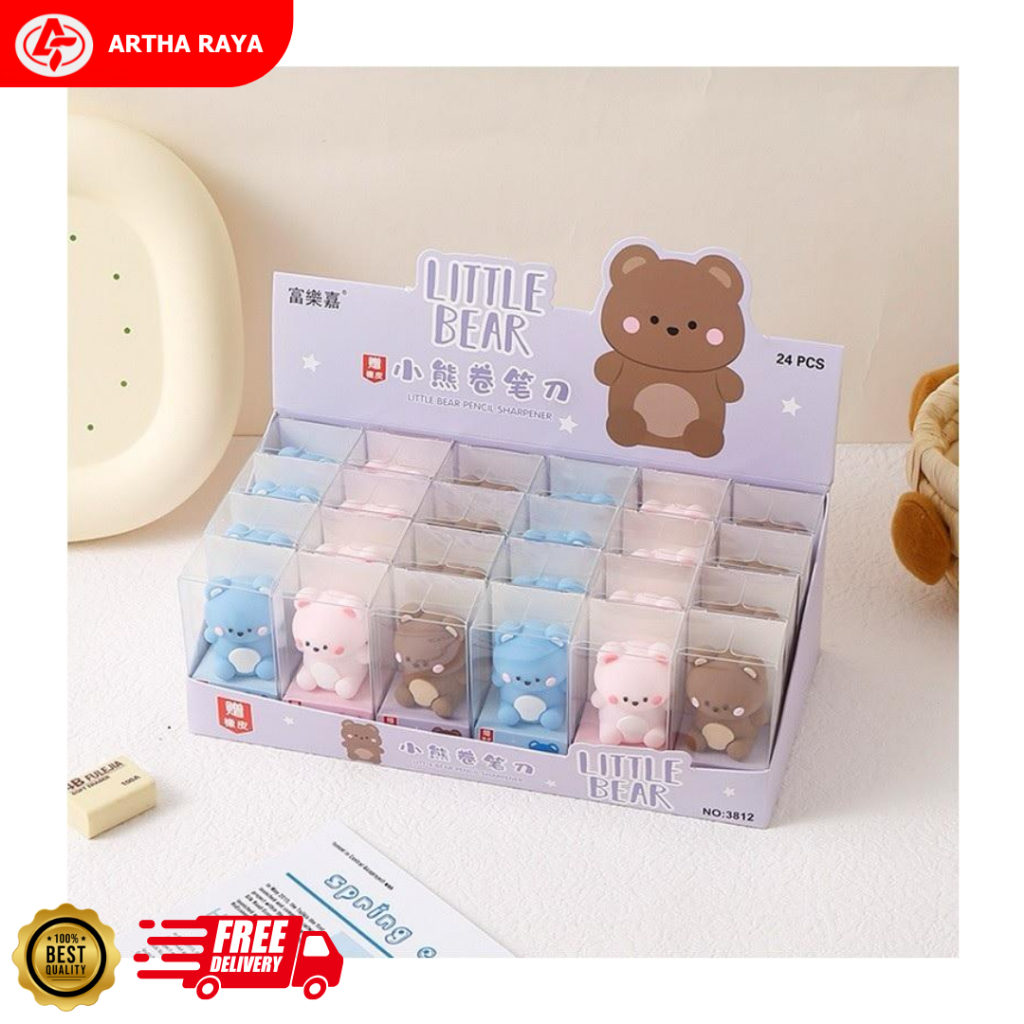 

Peruncing Pensil Karakter Lucu 3D Little Bear