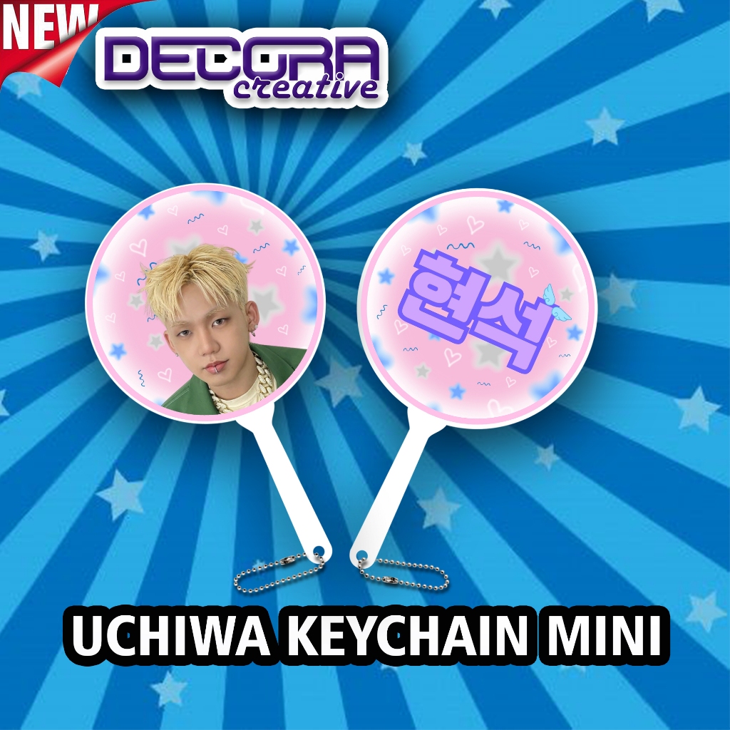 TREASURE PINK SERIES | KIPAS TANGAN UCHIWA FAN MINI KPOP FANMADE BAHAN CROMO | HYUNSUK JIHOON JUNKYU