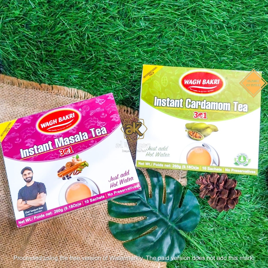

Wagh Bakri Instant Masala Tea / Cardamom Tea 140GR / Kar ak Chai India teh Rempah Halal