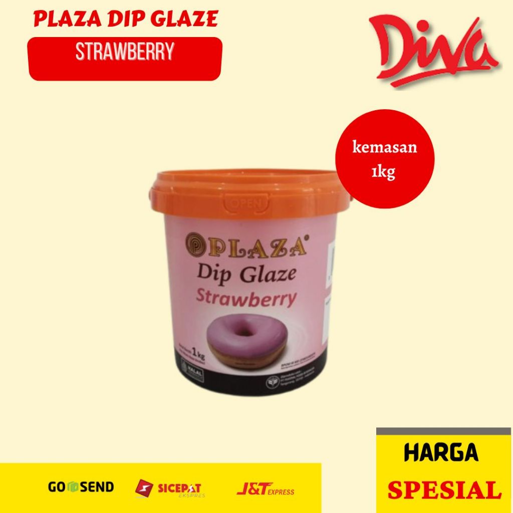 

Plaza Dip Glaze Strawberry 1kg | Plaza Glaze Strawberry 1Kg