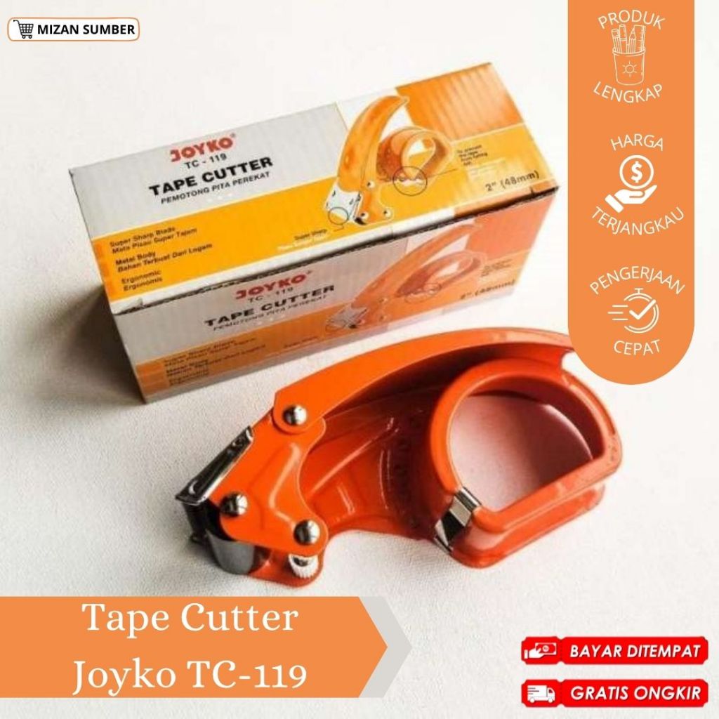 

TAPE CUTTER / TAPE CUTTER JOYKO / JOYKO TC-119 / DISPENSER LAKBAN / PEMOTONG SOLASI JOYKO / ALAT TULIS / SEKOLAH / KANTOR / MURAH / BERKUALITAS / CIREBON / COD / FREE ONGKIR