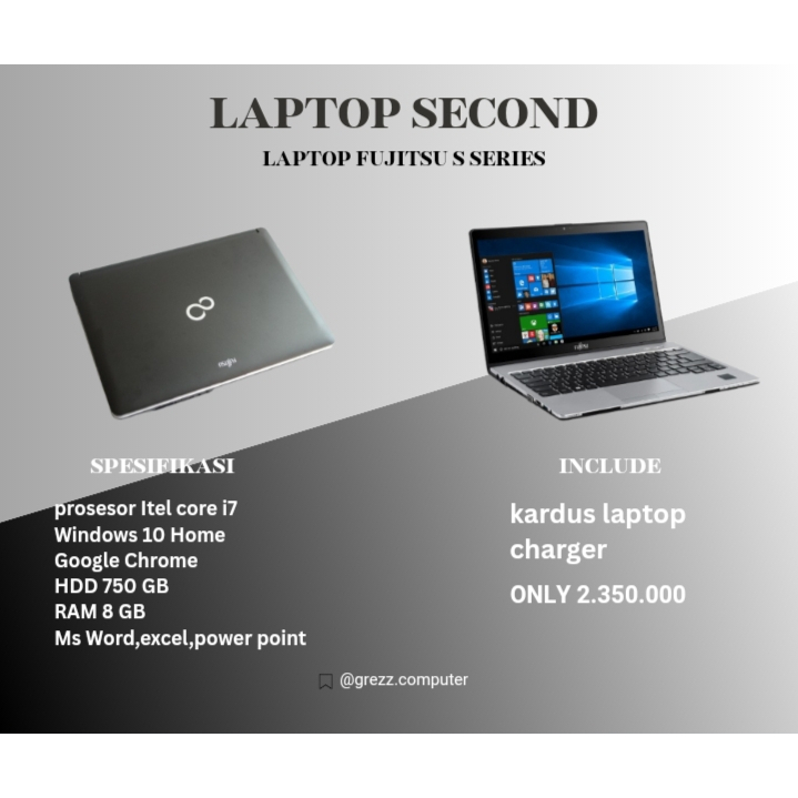 laptop second fujitsu
