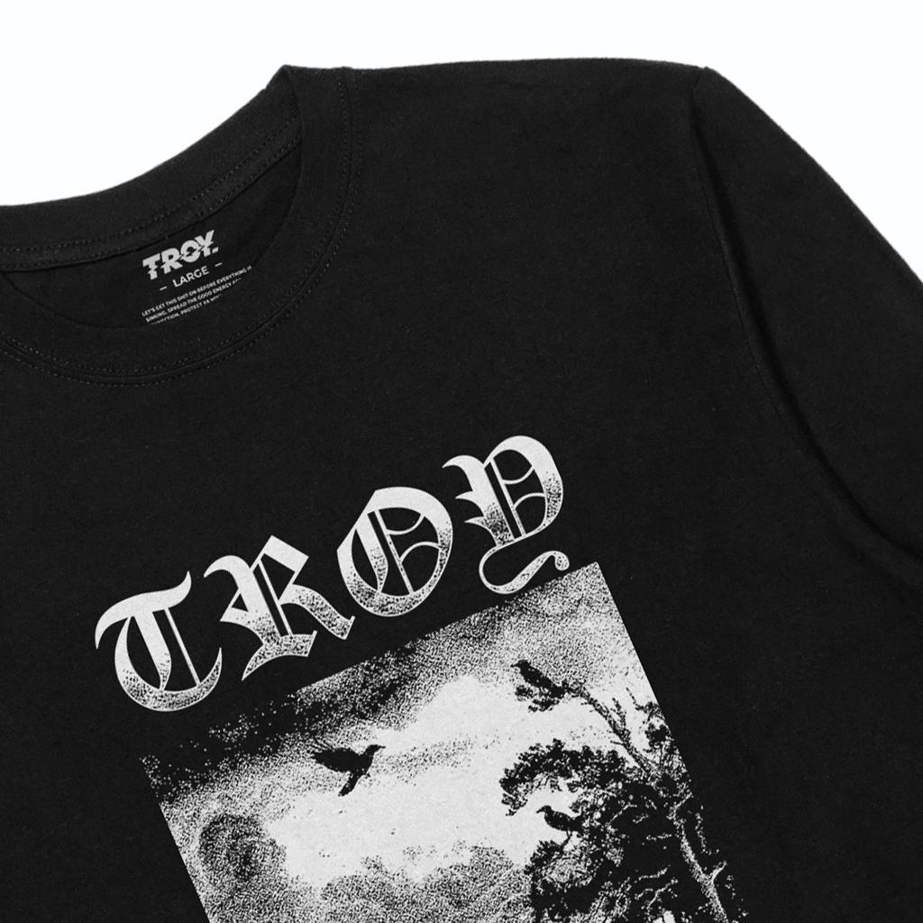 Troy Company Longsleeve Tshirt Black Dark Days - Kaos Hitam Lengan Panjang LSD 3201