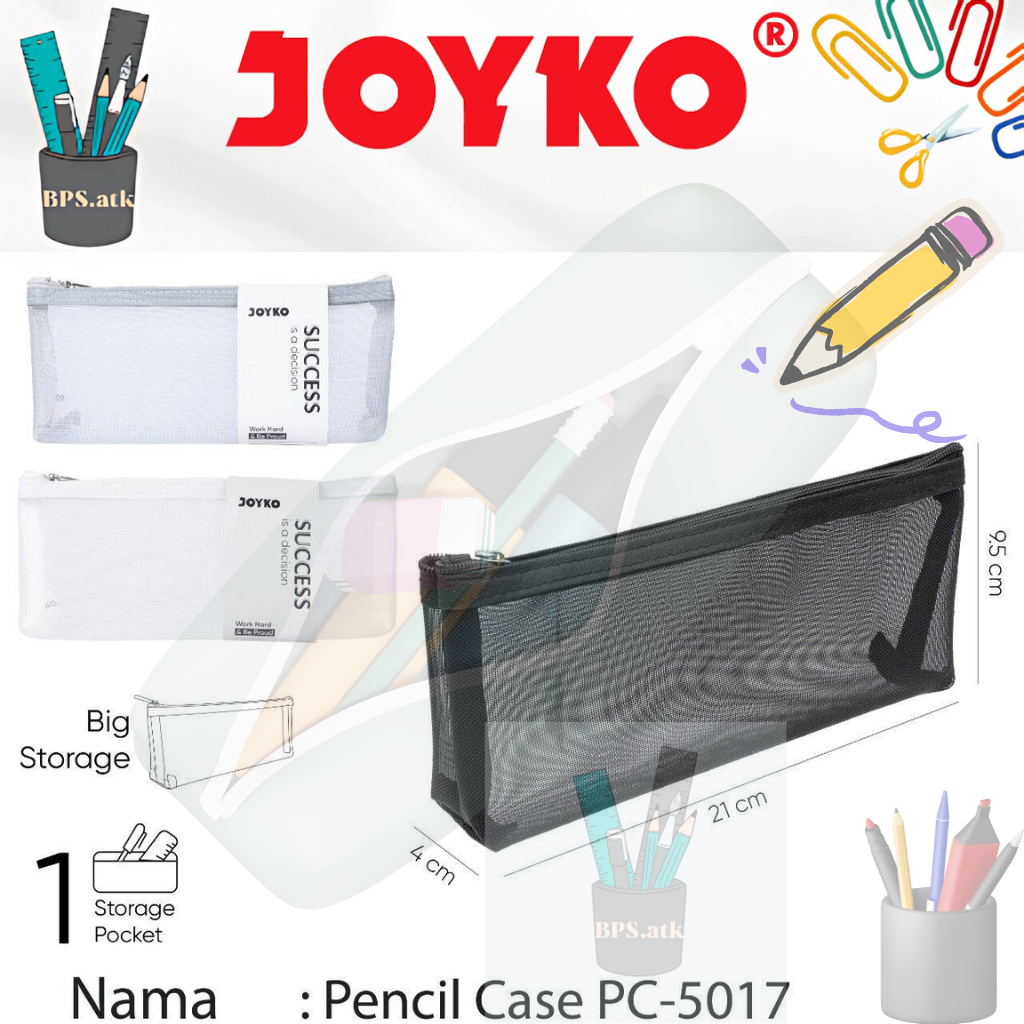 

Pencil Case JOYJO PC-5017 Jaring Tempat Pensil / Kotak Pensil Anak
