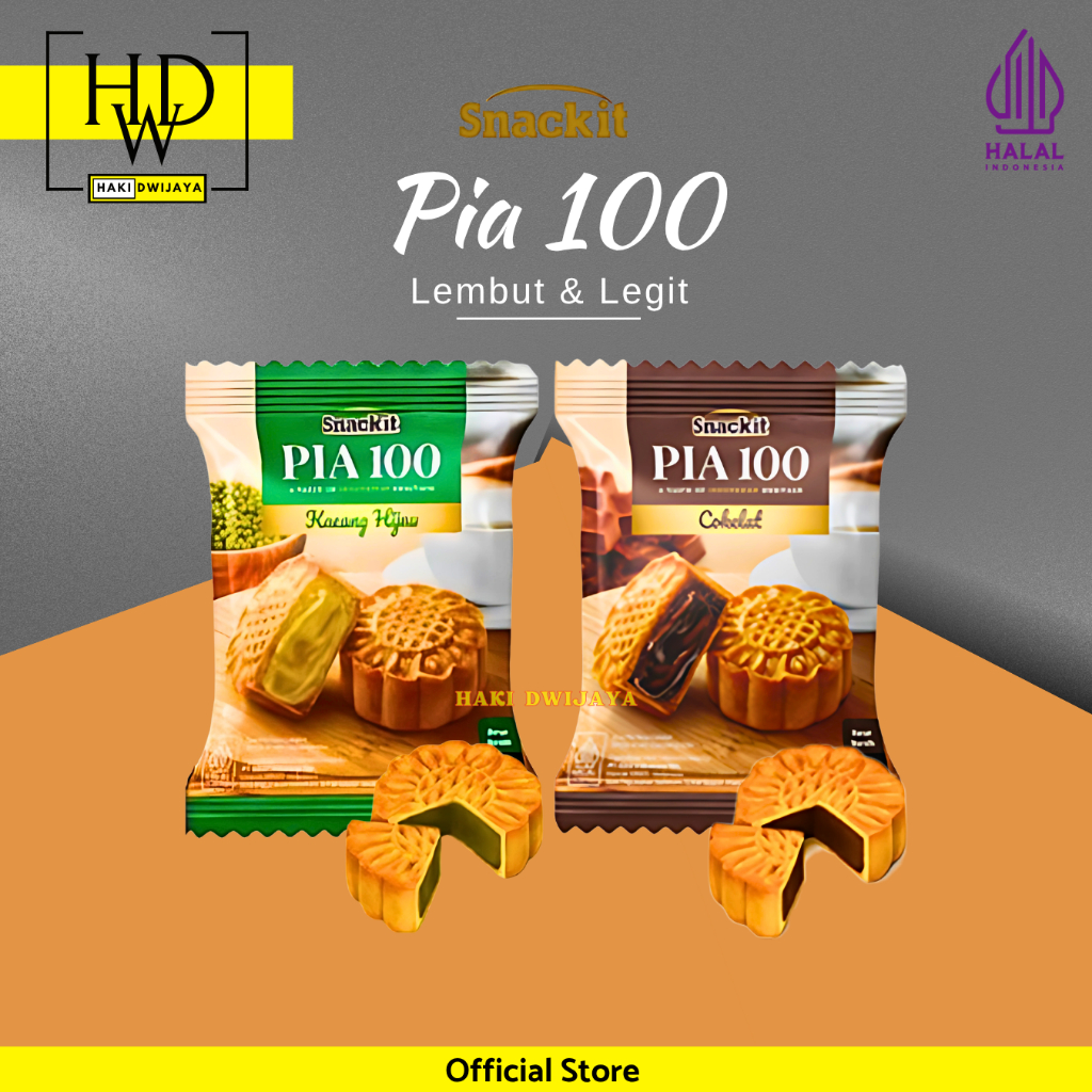 

Snackit Pia 100 Sachet Camilan Tradisional Lembut & Legit Original Khas Indonesia