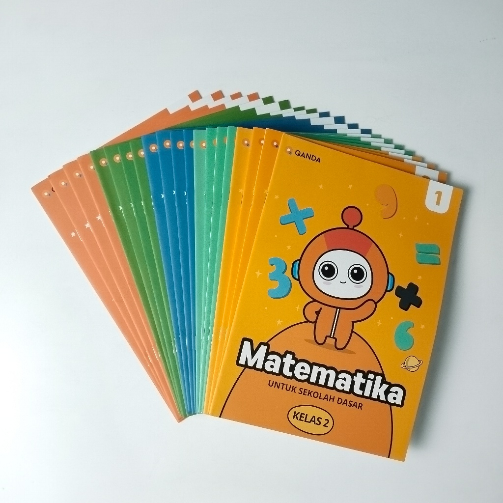 (Tanpa Seri 2) 1 Paket  QANDA Workbook Buku Latihan Matematika Kelas 2 SD