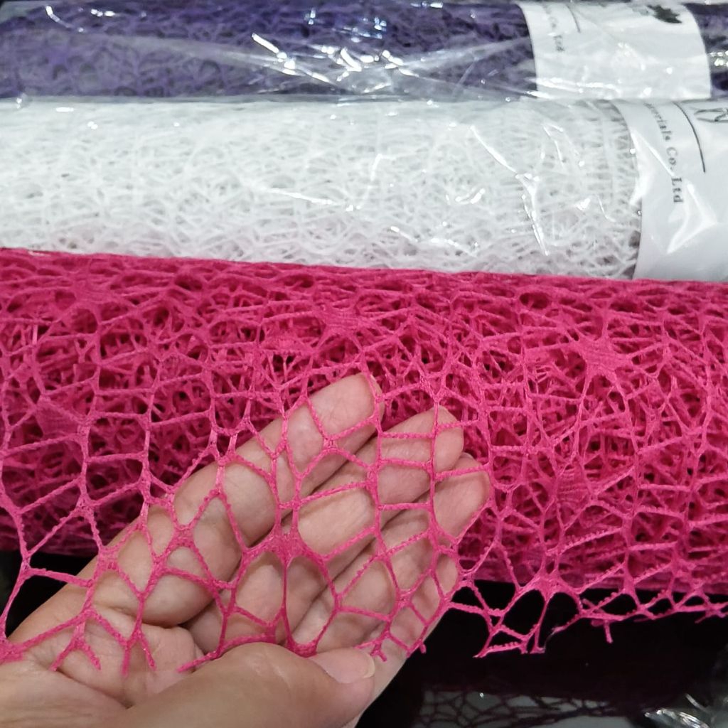 

Flower Wrapping Paper Roll Jaring Spider Mesh Kertas Buket Kain Jaring Roll