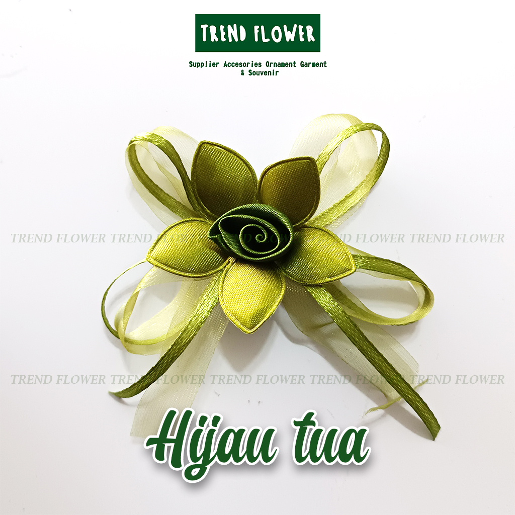 [PER-LUSIN] Bunga R3 Aurora B US ungu pita kecil -  aksesoris-hiasan souvenir hampers idulfitri leba