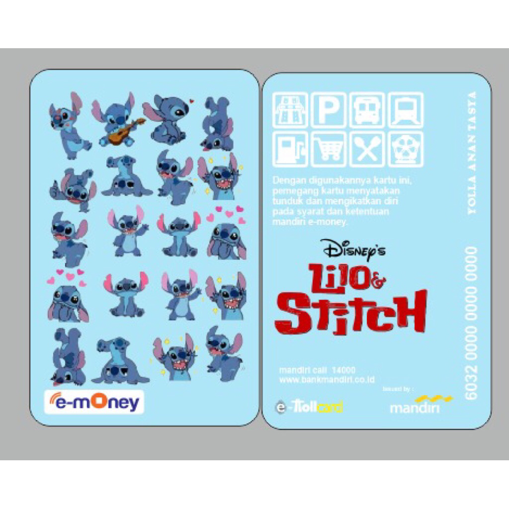 Emoney edisi LILO STITCH/emoney lilo & stitch/emoney custom stitch lilo