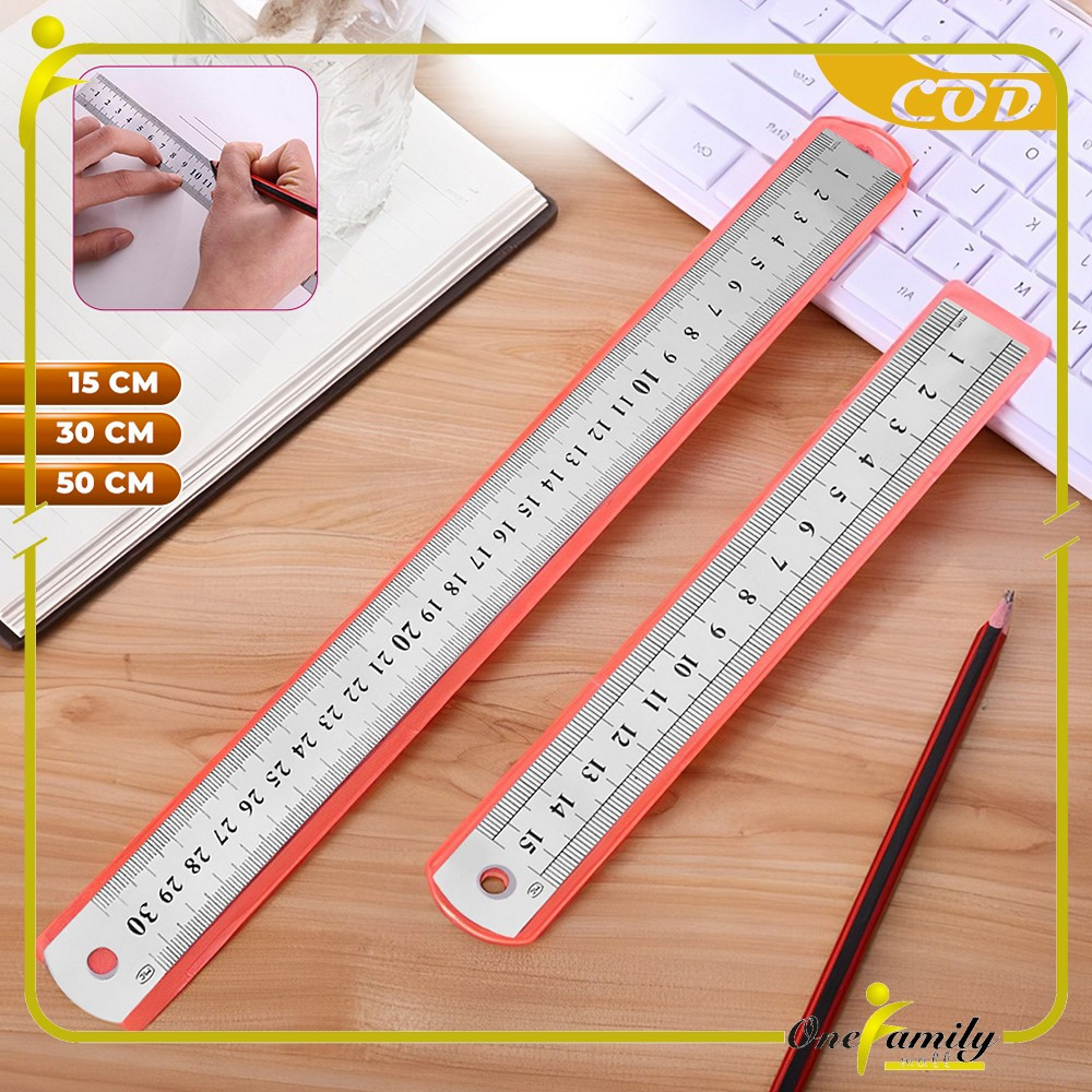 

EC ONE-A107 Penggaris Besi Stainless Steel Ruler / Penggaris UK 15CM Serbaguna Perlengkapan Sekolah / Mistar Besi Alat Ukur Multifungsi