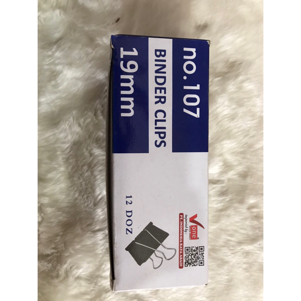 

(Pak) Binder Clip No.107 V-One/Paper Clips/Klip Kertas