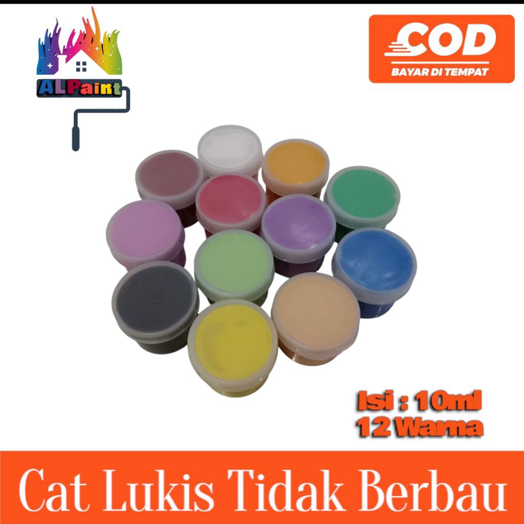 

ALPaint Cat Akrilic / Cat Lukis 12 Warna Isi 10ml