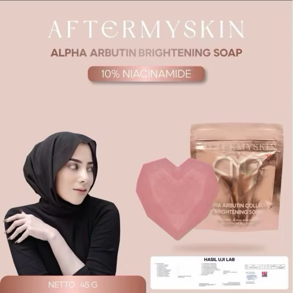 AFTERSKIN -Aftermyskin sabun afterskin alpha arbutin 10% sabun pencerah badan