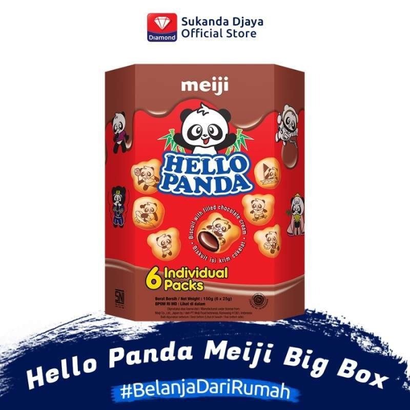 

[oddsolshop] pekanbaru/Meiji Hello Panda 6 Individual Packs 156GR